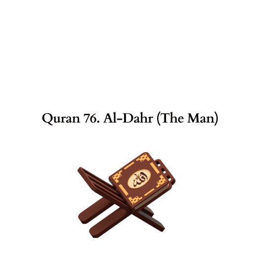 Quran 76. Al-Dahr (The Man)